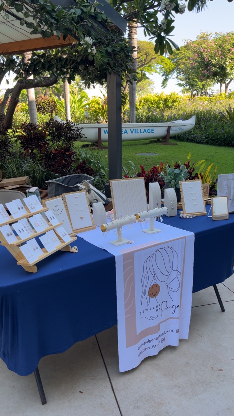 Paige's market booth at Wailea Village